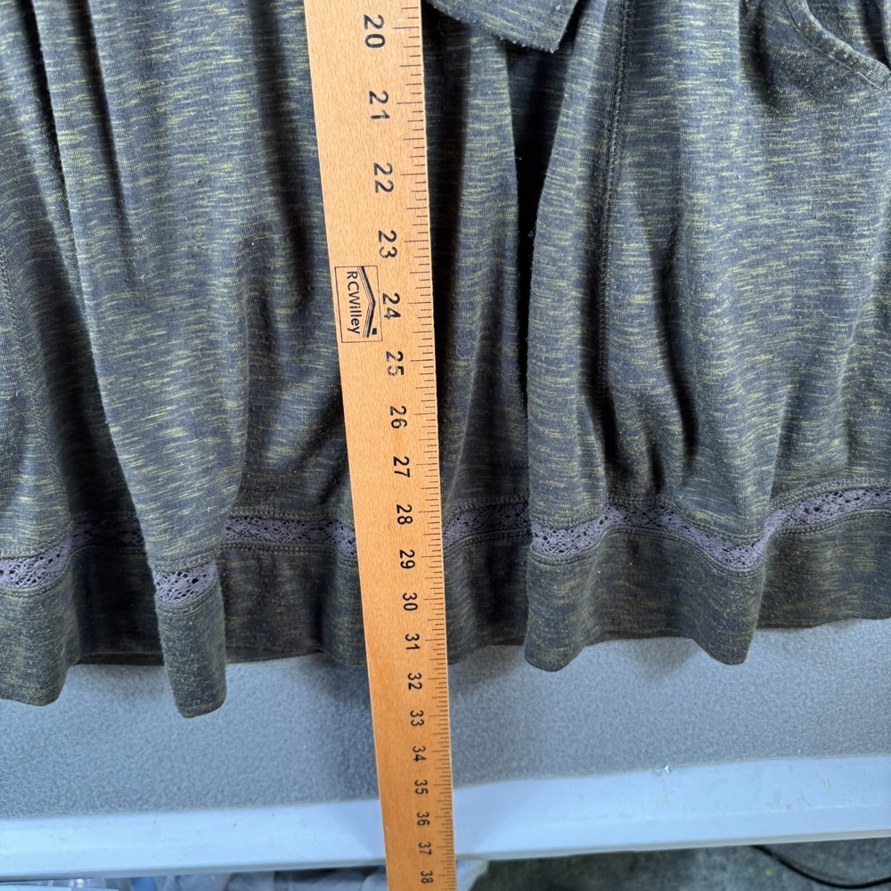 Anthropologie Saturday Sunday Dress Women XS Green Cowl Boho Cottage Midi Shift‎ - Picture 5 of 13